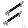 TRUSTMI Cabinet Pulls 10 Packs 4-Inch Hole Center Splined Solid