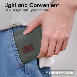 MOONCY Portable Stool, 13 Inch Small Folding Stool for Adults, Ultralight Green Camping Stools for Hiking and Fishing, Hold Up to 265 LBS