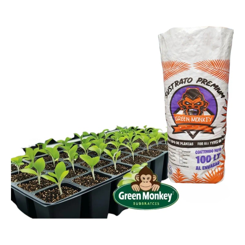 Sustrato Green Monkey 100 Lt All Mix Peat Moss Perlita