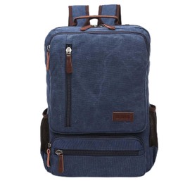 Jahomieo Vintage Canvas Backpack, Resistant Hiking Camping Rucksack Casual Daypack Backpacks for Men&Women Fits 15.6’’ Laptop