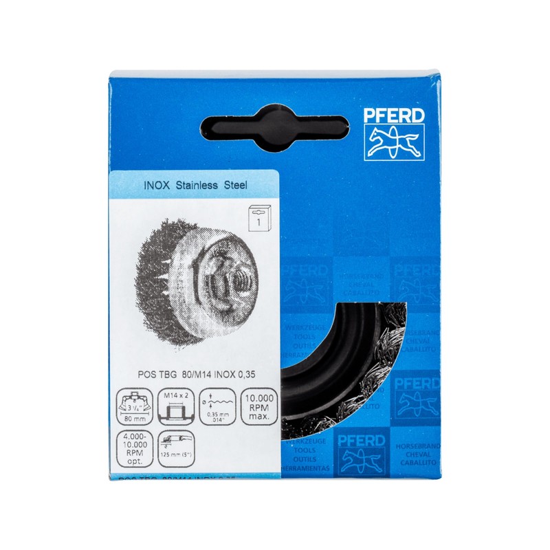 PFERD TOOLS 43306033 TBG Twisted Cup Brush Diameter 80 mm