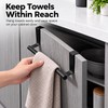 Over Cabinet Towel Rack for Towels and Rags – Punch-Free