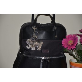 Popfizzy Bling Elephant Keychain for Women, Elephant Key Chains for Car Keys, Rhinestone Keychain Accessories, Good Luck Charms