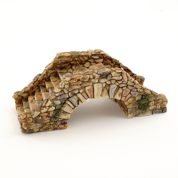 Top Collection Miniature Fairy Garden and Terrarium Cobblestone Bridge Figurine