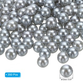 PATIKIL 350 Pieces Vase Fillers Pearls, 12 mm Vase Filler Pearl Bead Vase Centerpieces Floating Pearl Bead No Hole for Vase Decoration, Silver