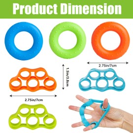 WADY 11 PCS Ejercitador de Agarre Ajustable 6.6-88 lb, Ejercicio de Fuerza para Dedos y Articulaciones, Alivio del Estrés, Entrenamiento Muscular de Antebrazo, Kit de Fitness Unisex para Hombres y Mujeres.