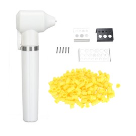 Tattoo Pigment Mixer Machine with 1000PCS Yellow Ink Cups 3pcs Stainless Steel Ink Cup Holders 5Pcs Mixing Sticks Tattoo Supplies White