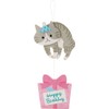 SANRIO BD47-1 L 347 889903 Birthday Card, Holding Cat