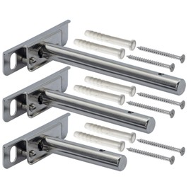 Stahlia Shelf Support Invisible Shelf Support 10 cm Metal (Pack of 4) Concealed Shelf Bracket Shelf Bracket Wall Shelf Floating