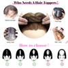GULALUUK Hair Toppers for Women Real Human Hair 10 Inch