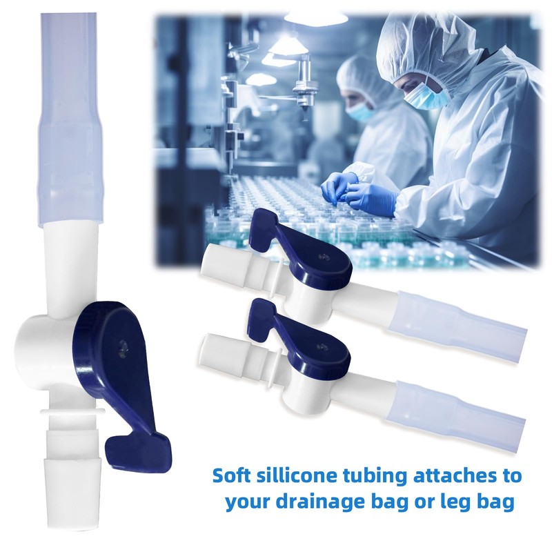 5 Packs Catheter Valve, Urine Drainage Catheter Valves, Comfortable Soft