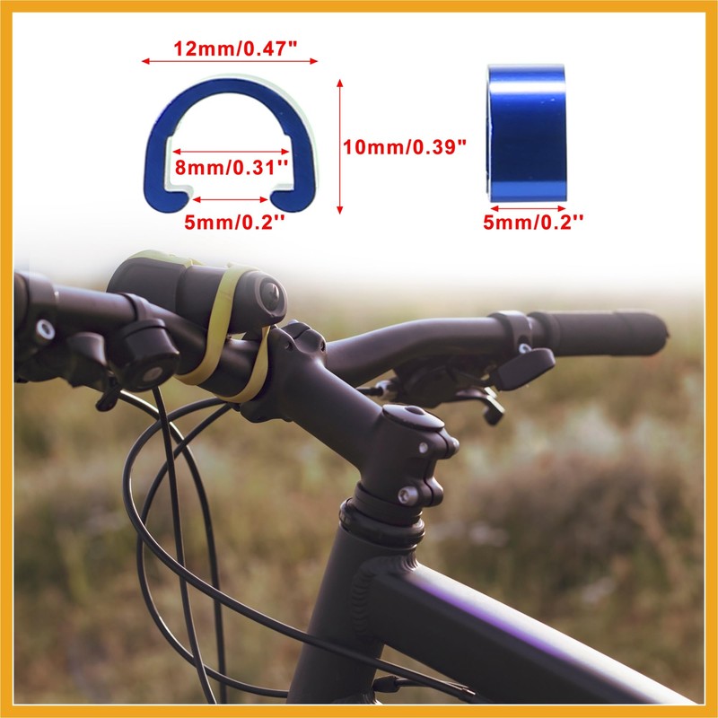 Partuto 12pcs Bicycle Brake Cable Clip C Style Clamp Aluminium
