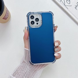 Funda Uso Rudo Rainbow 360 Tacto Matte con 3 Piezas de TPU y Policarbonato Color Metálico para Motorola Moto Edge 50 Pro (Azul Marino)