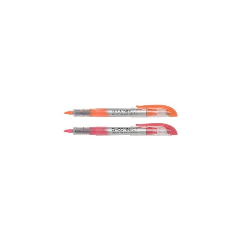 Q-CONNECT Liquid Ink Highlighter - Assorted Colours (Pack of 4)