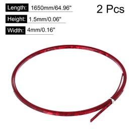 sourcing map 2 Pcs Plastic Binding Purfling Strip 1650x4x1.5mm Guitar Binding Edge Trim for Acoustic Classical Guitar Parts Accessories Red