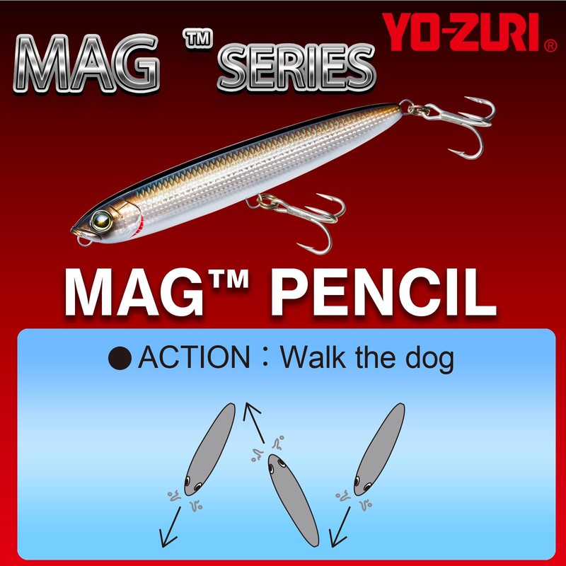 YO-ZURI 200mm Floating 200mm Salt Lure, Mag Pencil, Color: Bone