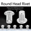 Solid Rivets, 50pcs M5 Stainless Steel Round Head Knurled Shank