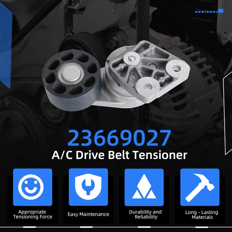A/C Drive Belt Tensioner Kit, Compatible with Volvo D13, 23669027