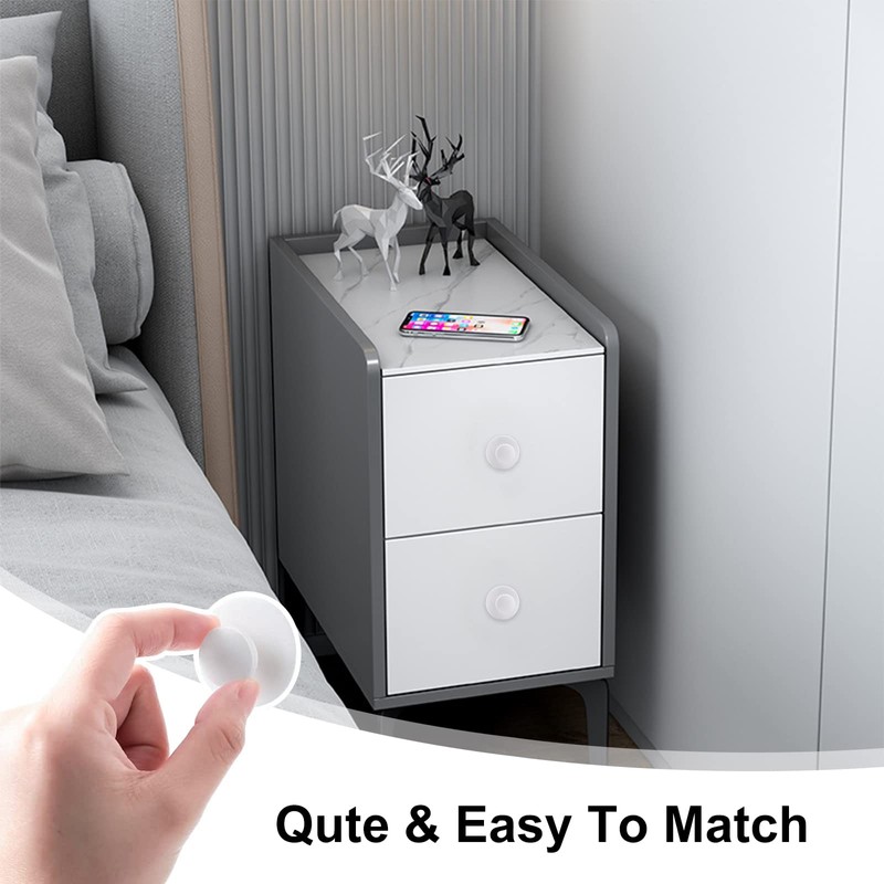 MOROBOR Self-Stick Drawer Knobs Pull Handle, 20pcs Plastic Drawer Handles