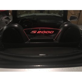 Windrestrictor Wind Deflector for Honda S2000 Convertible | 1999-2009| Controls Backdraft Air Flow & Wind Noise | More Comfortable Ride | Laser Etched S2000 Design | Red LED Illumination