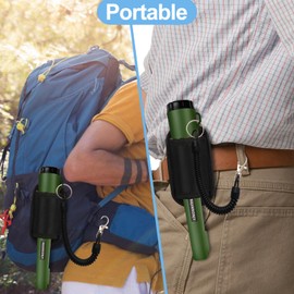Metal Detector, Metal Detector Pinpointer for Metal Search, Treasure Hunt, 360° Search for Gold Treasures with Belt, Holster, LED, Waterproof Tool Accessories for Adults and Children (Green)