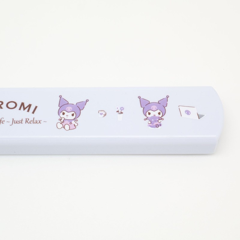 OSK Kuromi HS-16 Pull Lid Chopsticks Case Set