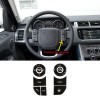 klend-cartrim Black Alloy Steering Wheel Button Trim For Land Rover