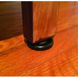 Shepherd Hardware 9090 1-1/4-Inch Carpet Base Furniture Cups, Brown,4-Pack