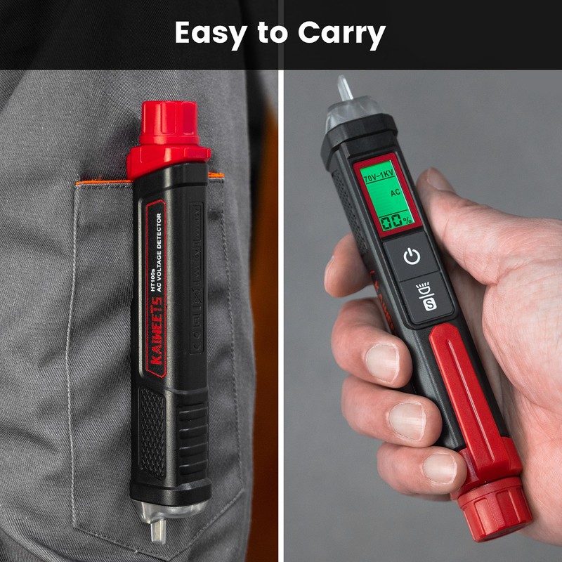 KAIWEETS Voltage Tester/Non-Contact Voltage Tester with Signal Percentage, Dual Range