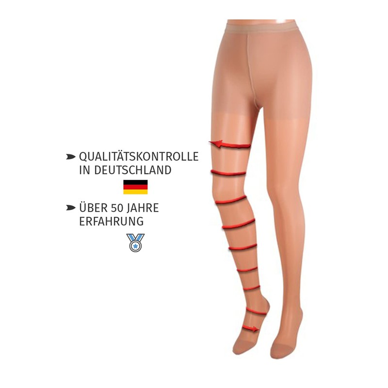 Bahner Classic Line 70 Denier Support Tights plus size Perle