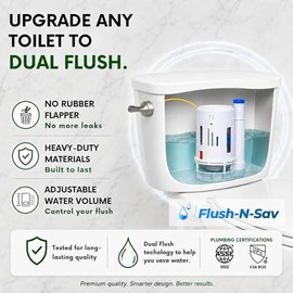 Kit de conversión de válvula de descarga doble de 3 pulgadas y depósito de agua de sobreflujo, con mango