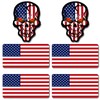 6pcs Reflective American Flag Hard Hat Stickers, Red Ops Decals