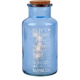 Message of Love Light Up Jar Happy Birthday Unisex | Home Décor | 2 x AA