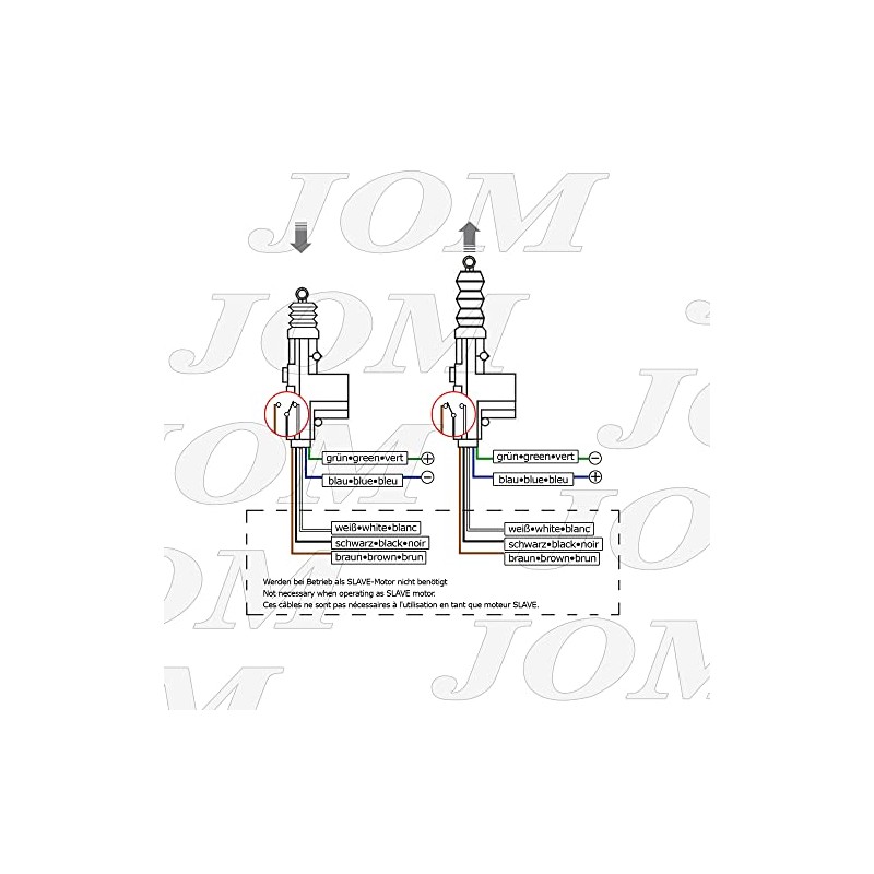 JOM servomotor, suitable for ZV (7103) central locking system