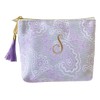 Global Arrow Paisley Initial Tissue Pouch, PU/S, Accessory Holder, Tassel