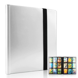 Card Booklets, Card Folder, Trading Card Album, Card Scrapbook, Folder for Cards, Scrapbook for Cards, Large Collector's Folder Cards Offers Space for Up to 360 Cards (White)