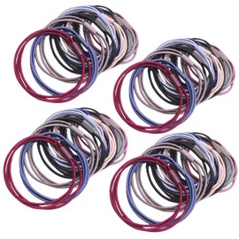 50 Pcs Hair Elastics,3 in 1 ponytail ties,Elastic Hair Bands,Girls Ponytail Holders, Color Women Hair Ties Bulk Hair Accessories (10 colors)