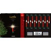 Lumix® Wireless LED Christmas Tree Candles Set of 12 SuperLight Flame Metallic Mini Red 9 cm Warm White with Remote Control 77146