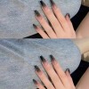 Unbranded Ballet Gradient Black Manicure Lightweight Durable False Nails for