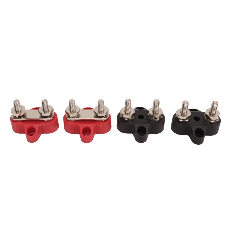 4Pcs Battery Power Stud M6 Dual Distribution Terminal Junction Post