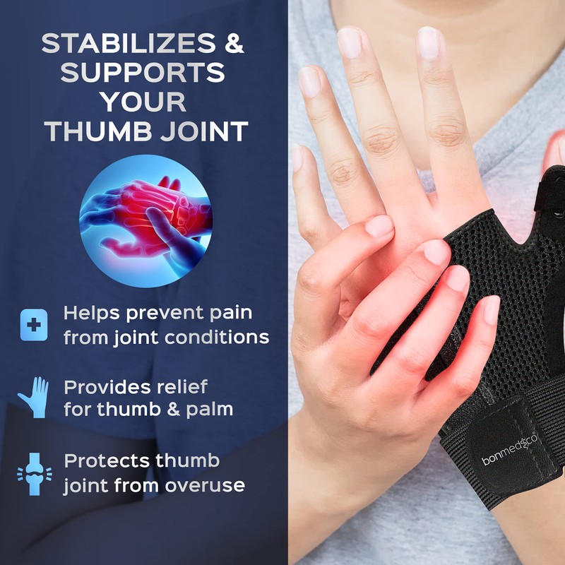 Bonmedico Forte Flexible Thumb Bandage for Left & Right, Thumb