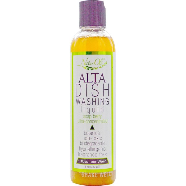 NaturOli ALTA - All Natural 100% Botanical Soap Berry Dish Soap Concentrate - Sulfate free! Gluten free! - Made in USA!