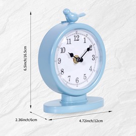 QIYAODECO Mantel Clock, Cornflower Blue