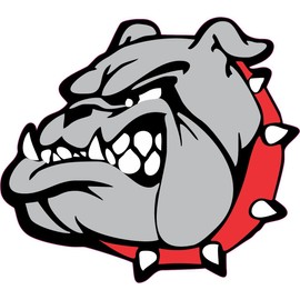 StickerTalk Bulldog Mascot Vinyl Sticker, 5 inches by 4.5 inches