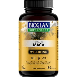 Bioglan Superfoods Organic Maca, high in Vitamin C | Energy & Stamina | Fatigue & Tiredness - 60 Capsules
