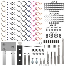 VSEK 7.3L Injector Rebuild Kit Shim Kit Compatible with 1994-2003 Ford 7.3L, HEUI Injectors with Vice Clamp, Special Tools, Springs & O-Ring Seal Kit