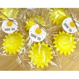 12 Sunshine Soap Favors - Sun Baby Shower, Girl Boy Gender Neutral, You Are My Sunshine, Here Come the Son First 1st Trip Around The Sun Birthday Party Decorations