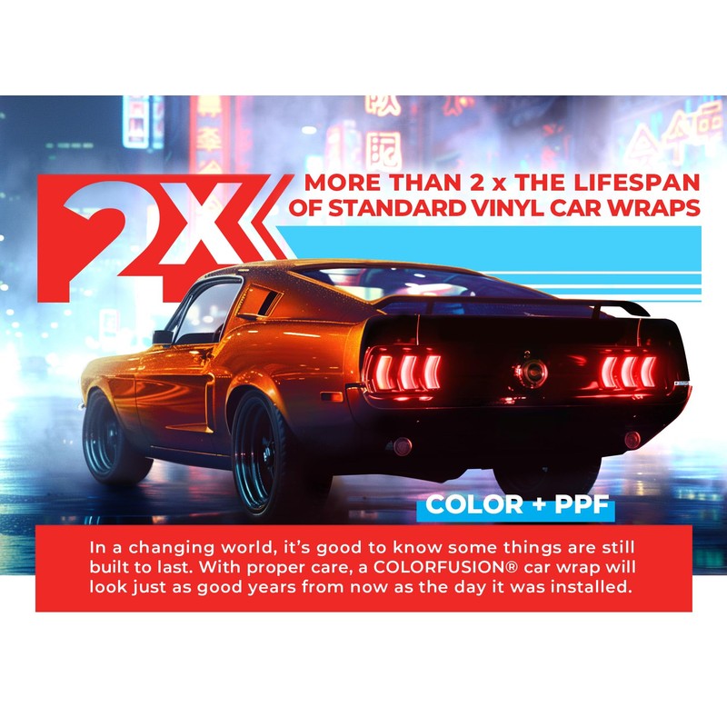 ColorFusion PPF by VViViD, Gloss Flame Orange Dry Apply PPF