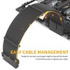 Sirlyr PSU Cable Extension,One Way Bend Design PC Cables Extensions-