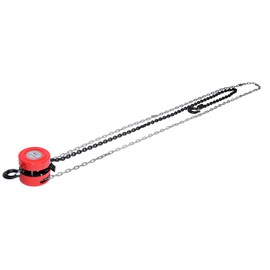 1 tonne/2200lb 8ft/2.4m Lift G80Mn Hand Chain Hoist Alloy Steel Red Chain 1/4" Diameter for Industrial Settings Including Factories Transportation